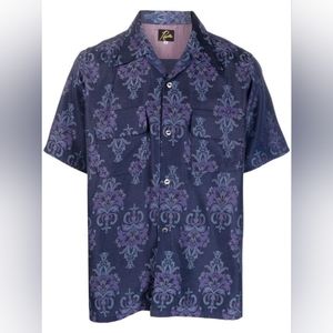 13. NWOT NEEDLES BAROQUE PATTERN BUTTON UP SHIRT